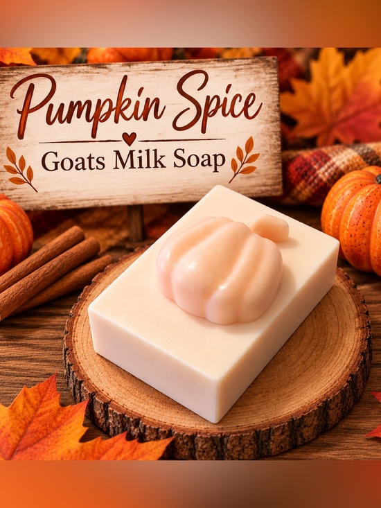 Hand Crafted Other - Pumpkin Spice goats milk soap w/ pumpkin topper-Handcrafted